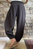Annie Cushion Cotton Cuff Barrel Pant Chocolate
